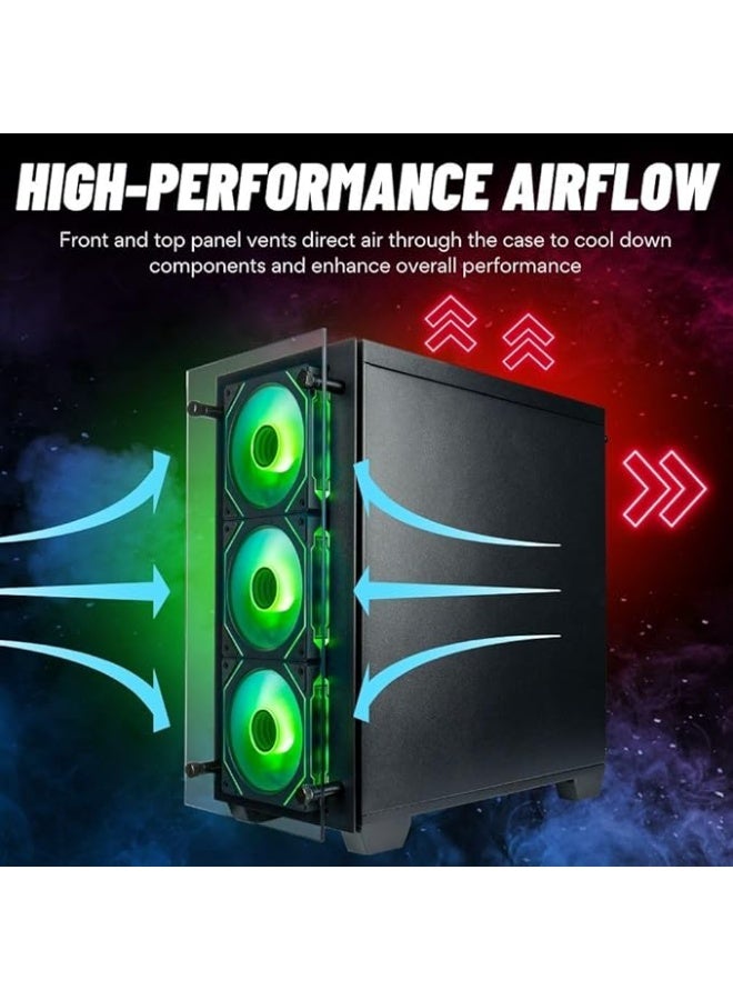AJYAL Gaming PC i5-12400F / H610m DDR4 / 16GB RAM 3600MHz / Nvme 1TB SSD / NVIDIA GeForce RTX 5050 8GB / RGB AIR Cooler / RGB ATX Case / 650W Power Supply Gaming PC i5-12400F | RTX 5050 - Image 5